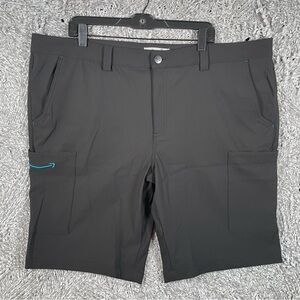 Amazon Employee Cargo Shorts Mens XXL Black Blue Stretch Workwear Streetwear